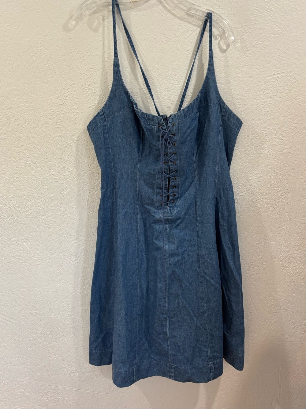 Styleworks Denim Strappy Lace Up Dress